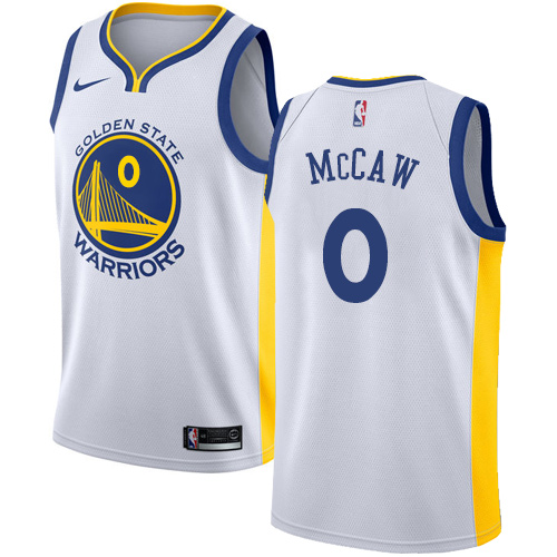 Men's Nike Golden State Warriors #0 Patrick McCaw Authentic White Home NBA Jersey - Association Edition