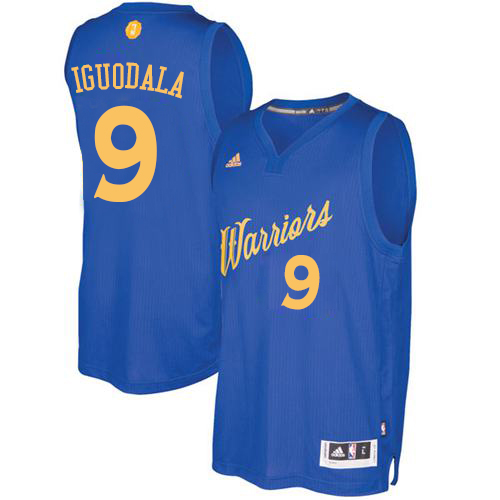 Men's Adidas Golden State Warriors #9 Andre Iguodala Authentic Royal Blue 2016-2017 Christmas Day NBA Jersey