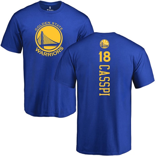 NBA Nike Golden State Warriors #18 Omri Casspi Royal Blue Backer T-Shirt