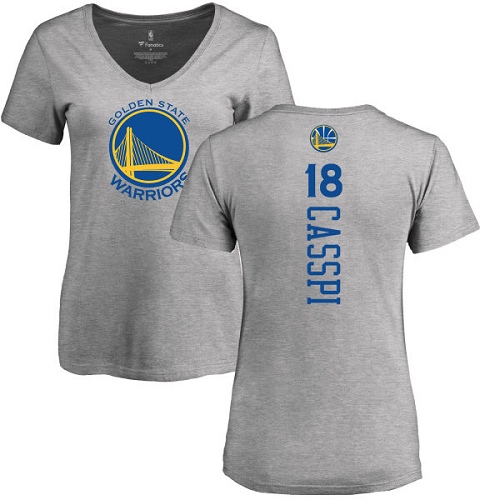 NBA Women's Nike Golden State Warriors #18 Omri Casspi Ash Backer T-Shirt