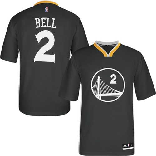 Men's Adidas Golden State Warriors #2 Jordan Bell Authentic Black Alternate NBA Jersey