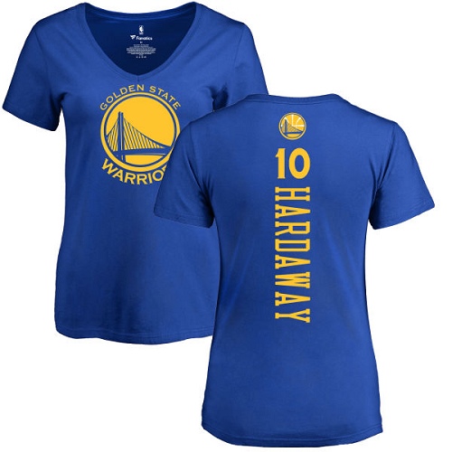 NBA Women's Nike Golden State Warriors #10 Tim Hardaway Royal Blue Backer T-Shirt
