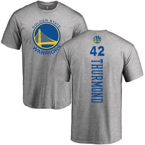 NBA Nike Golden State Warriors #42 Nate Thurmond Ash Backer T-Shirt