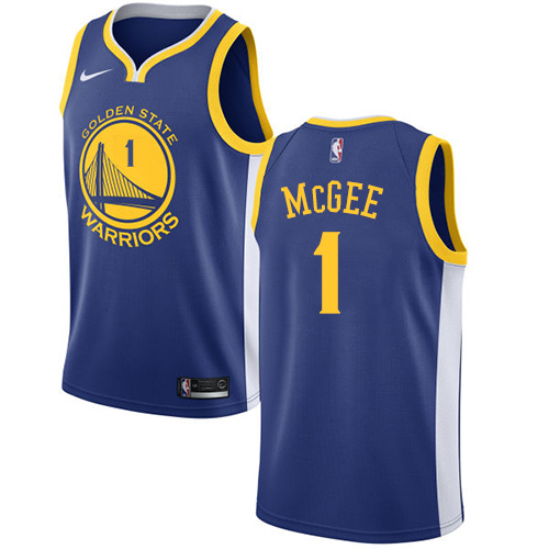 Youth Nike Golden State Warriors #1 JaVale McGee Swingman Royal Blue Road NBA Jersey - Icon Edition