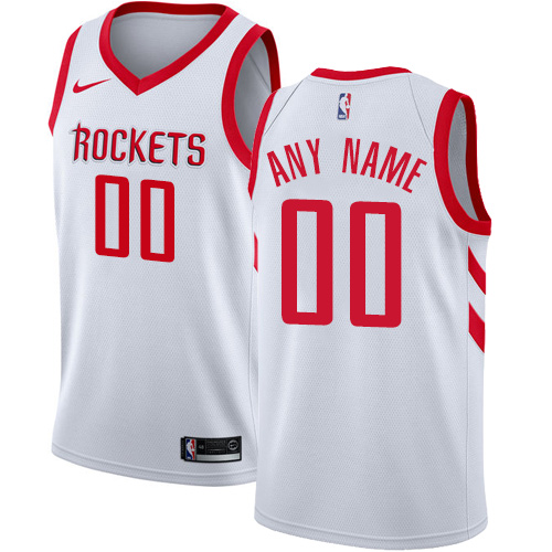 Men's Nike Houston Rockets Customized Swingman White Home NBA Jersey - Association Edition