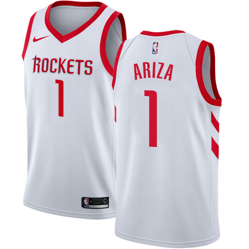 Men's Nike Houston Rockets #1 Trevor Ariza Authentic White Home NBA Jersey - Association Edition