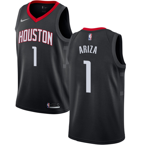 Men's Nike Houston Rockets #1 Trevor Ariza Authentic Black Alternate NBA Jersey Statement Edition
