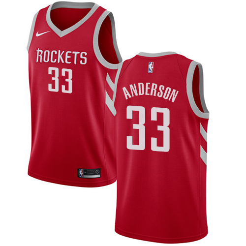 Men's Nike Houston Rockets #33 Ryan Anderson Swingman Red Road NBA Jersey - Icon Edition