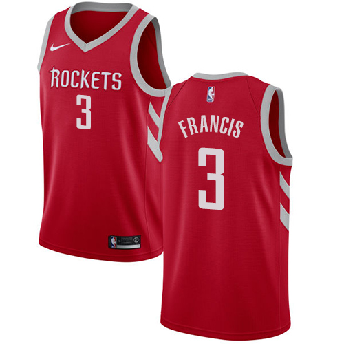 Men's Nike Houston Rockets #3 Steve Francis Swingman Red Road NBA Jersey - Icon Edition