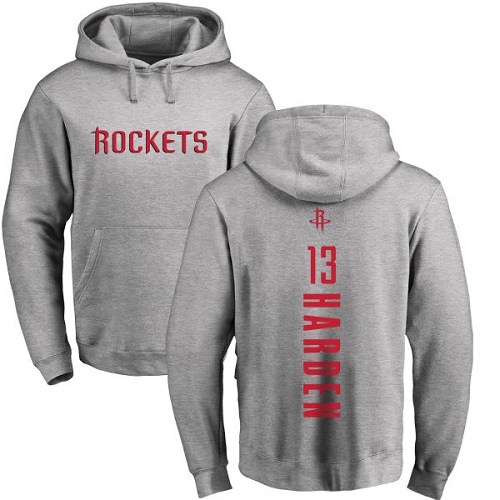 NBA Nike Houston Rockets #13 James Harden Ash Backer Pullover Hoodie