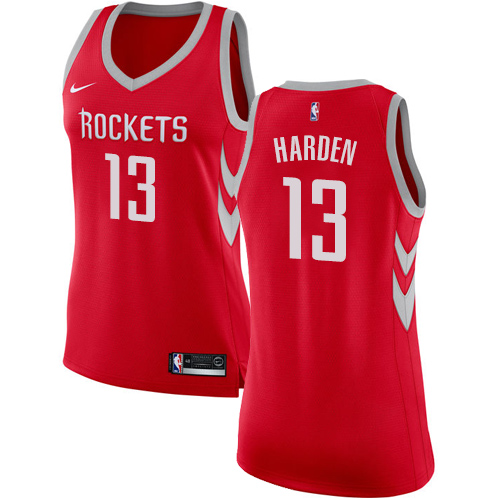 Women's Nike Houston Rockets #13 James Harden Swingman Red Road NBA Jersey - Icon Edition