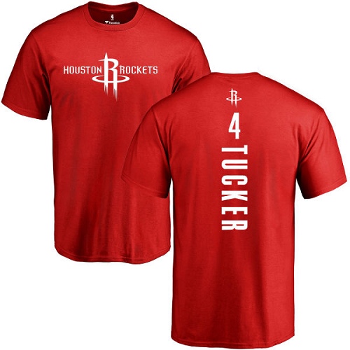 NBA Nike Houston Rockets #4 PJ Tucker Red Backer T-Shirt
