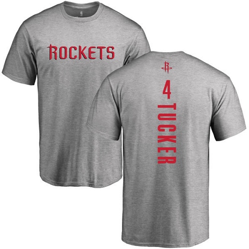NBA Nike Houston Rockets #4 PJ Tucker Ash Backer T-Shirt