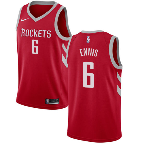 Youth Nike Houston Rockets #6 Tyler Ennis Swingman Red Road NBA Jersey - Icon Edition