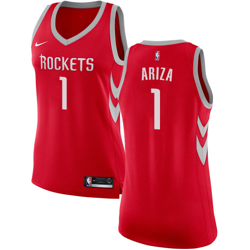 Women's Nike Houston Rockets #1 Trevor Ariza Authentic Red Road NBA Jersey - Icon Edition