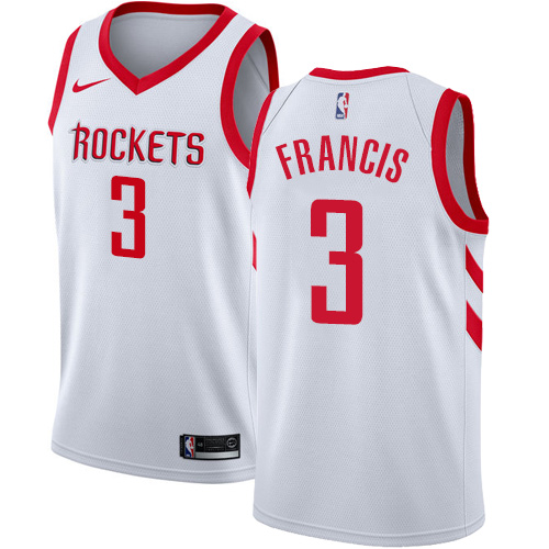 Youth Nike Houston Rockets #3 Steve Francis Authentic White Home NBA Jersey - Association Edition