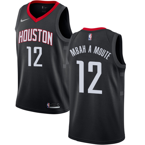 Youth Nike Houston Rockets #12 Luc Mbah a Moute Authentic Black Alternate NBA Jersey Statement Edition
