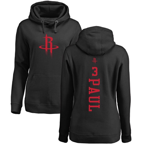 NBA Women's Nike Houston Rockets #3 Chris Paul Black One Color Backer Pullover Hoodie