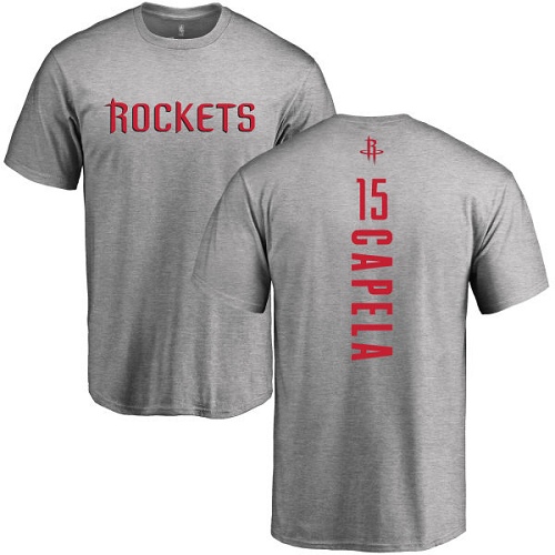 NBA Nike Houston Rockets #15 Clint Capela Ash Backer T-Shirt