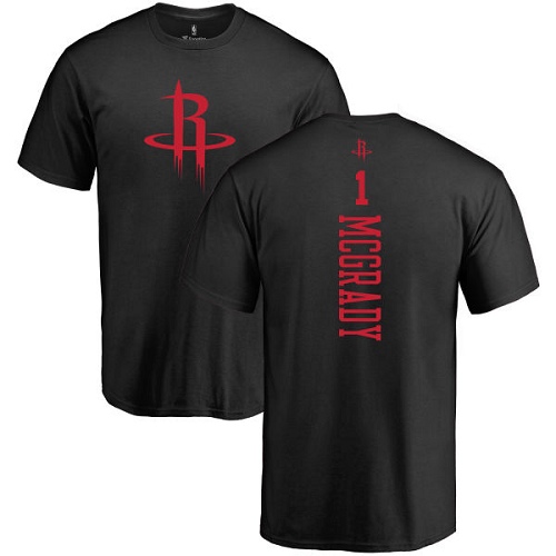 NBA Nike Houston Rockets #1 Tracy McGrady Black One Color Backer T-Shirt