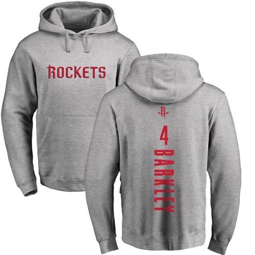 NBA Nike Houston Rockets #4 Charles Barkley Ash Backer Pullover Hoodie