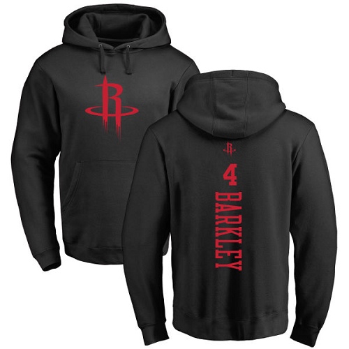 NBA Nike Houston Rockets #4 Charles Barkley Black One Color Backer Pullover Hoodie