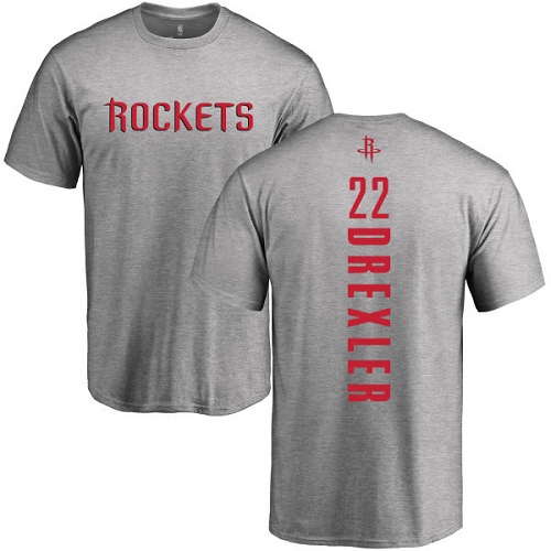 NBA Nike Houston Rockets #22 Clyde Drexler Ash Backer T-Shirt