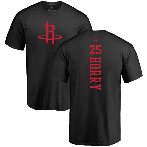 NBA Nike Houston Rockets #25 Robert Horry Black One Color Backer T-Shirt