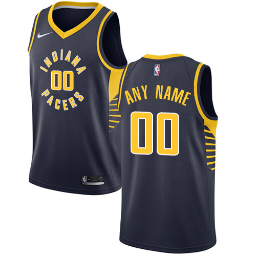 Men's Nike Indiana Pacers Customized Authentic Navy Blue Road NBA Jersey - Icon Edition