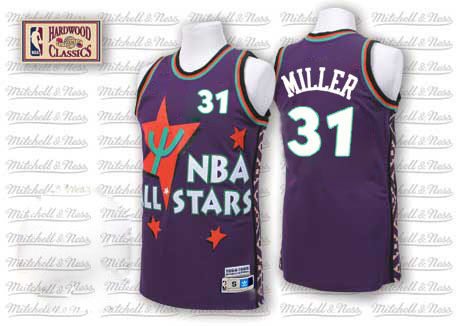 Men's Adidas Indiana Pacers #31 Reggie Miller Authentic Purple 1995 All Star Throwback NBA Jersey
