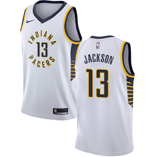 Men's Adidas Indiana Pacers #13 Mark Jackson Swingman White Home NBA Jersey