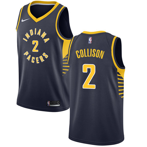 Men's Nike Indiana Pacers #2 Darren Collison Swingman Navy Blue Road NBA Jersey - Icon Edition