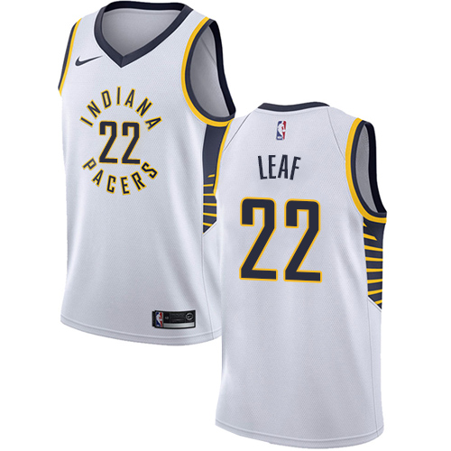 Men's Adidas Indiana Pacers #22 T. J. Leaf Swingman White Home NBA Jersey