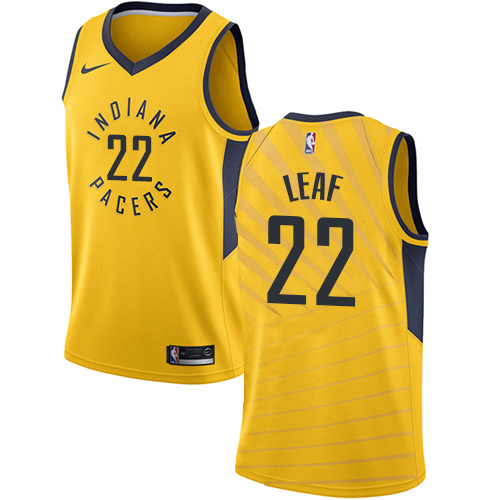 Men's Adidas Indiana Pacers #22 T. J. Leaf Authentic Gold Alternate NBA Jersey