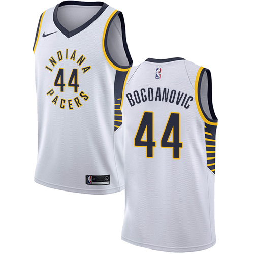 Men's Adidas Indiana Pacers #44 Bojan Bogdanovic Authentic White Home NBA Jersey