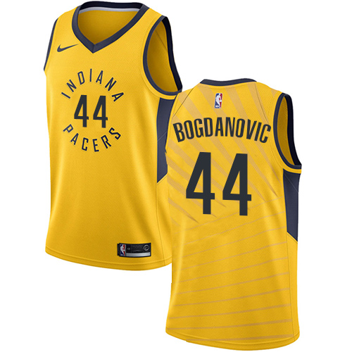 Men's Adidas Indiana Pacers #44 Bojan Bogdanovic Authentic Gold Alternate NBA Jersey