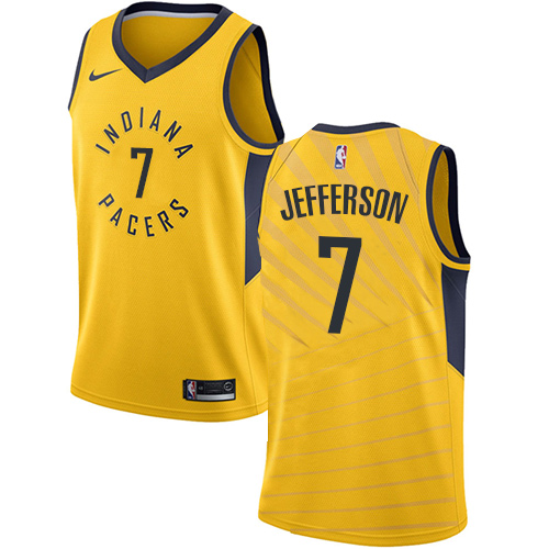 Youth Adidas Indiana Pacers #7 Al Jefferson Authentic Gold Alternate NBA Jersey