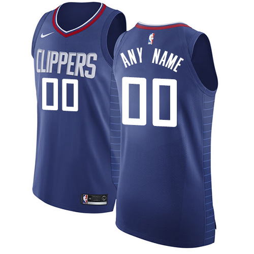 Men's Nike Los Angeles Clippers Customized Authentic Blue Road NBA Jersey - Icon Edition