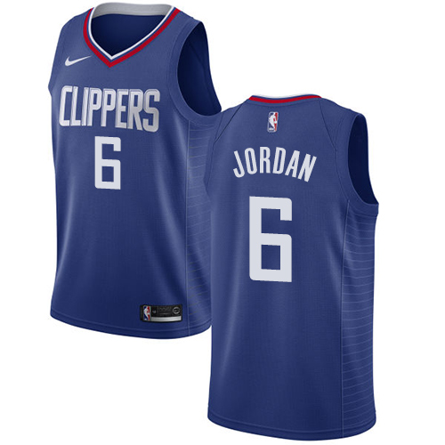 Men's Nike Los Angeles Clippers #6 DeAndre Jordan Swingman Blue Road NBA Jersey - Icon Edition