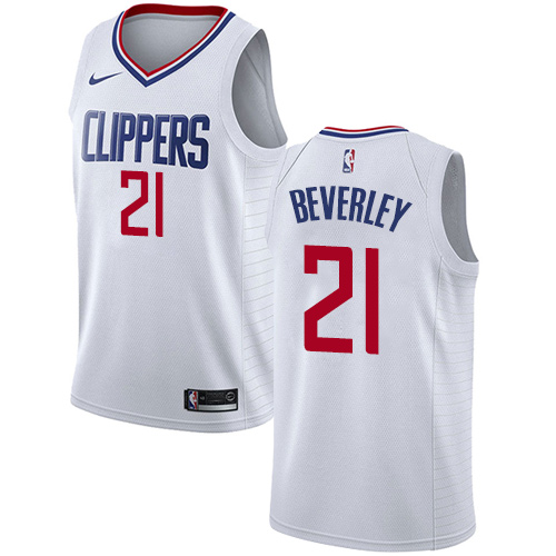 Men's Adidas Los Angeles Clippers #21 Patrick Beverley Swingman White Home NBA Jersey