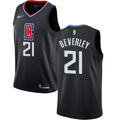 Men's Nike Los Angeles Clippers #21 Patrick Beverley Authentic Black Alternate NBA Jersey Statement Edition