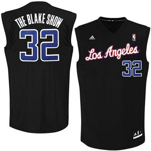 Men's Adidas Los Angeles Clippers #32 Blake Griffin Authentic Black The Blake Show NBA Jersey