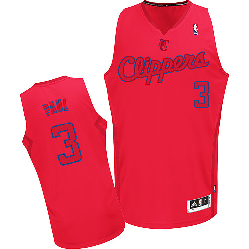 Men's Adidas Los Angeles Clippers #3 Chris Paul Authentic Red Big Color Fashion NBA Jersey