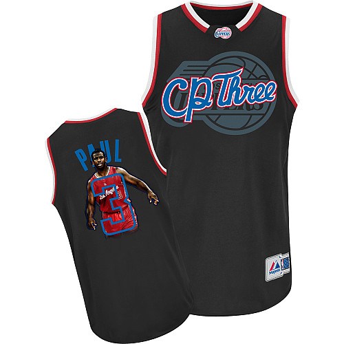 Men's Adidas Los Angeles Clippers #3 Chris Paul Authentic Black Notorious NBA Jersey
