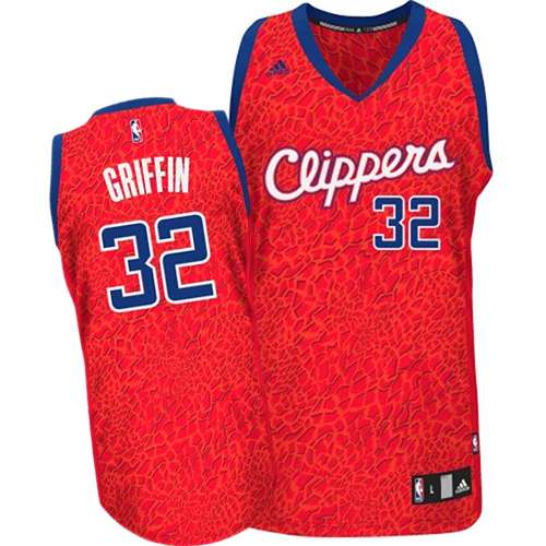 Men's Adidas Los Angeles Clippers #32 Blake Griffin Authentic Red Crazy Light NBA Jersey