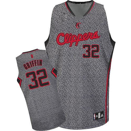 Women's Adidas Los Angeles Clippers #32 Blake Griffin Authentic Grey Static Fashion NBA Jersey