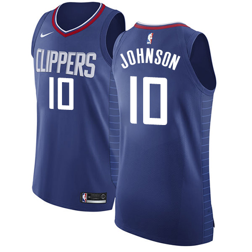 Men's Nike Los Angeles Clippers #10 Brice Johnson Authentic Blue Road NBA Jersey - Icon Edition
