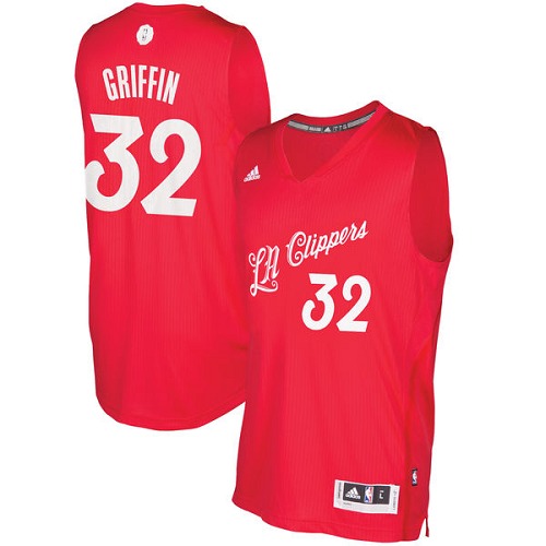 Men's Adidas Los Angeles Clippers #32 Blake Griffin Swingman Red 2016-2017 Christmas Day NBA Jersey