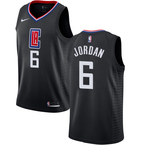 Women's Nike Los Angeles Clippers #6 DeAndre Jordan Swingman Black Alternate NBA Jersey Statement Edition