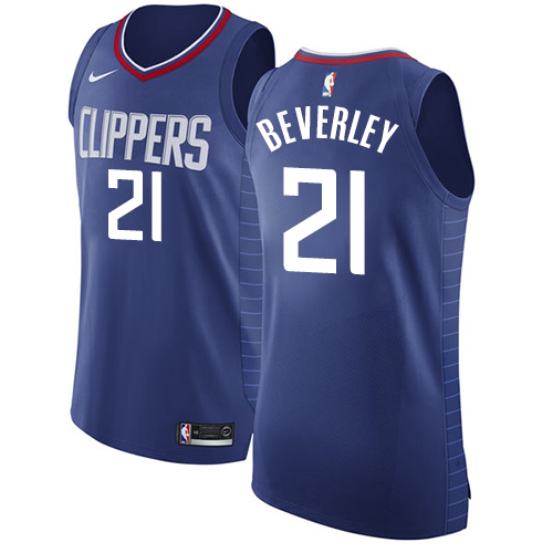 Youth Nike Los Angeles Clippers #21 Patrick Beverley Authentic Blue Road NBA Jersey - Icon Edition